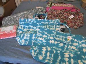 Quilted totes and an apron...