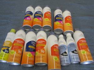 Sunscreen spray...