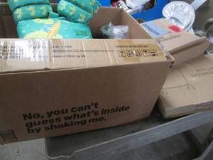Box of assorted new or damaged pack...