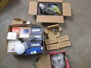 Box of automotive parts...
