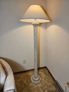 1980s Caquina Coral Stone Floor Lamp
