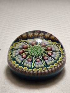 Perthshire Millefoiri Paperweight (Green, Red, Blue)