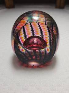 Reptilian Egg Series Paperweight by Tom Philabaum Signed
