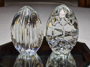 4 Inch Cystal Egg Pair