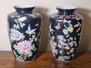 Famille Noire Chinese Dcor Vases