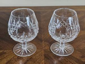 Waterford Crystal Lismore Pattern Balloon Snifter Glasses (pair)