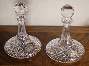 Waterford Crystal Alana Pattern Decanter with Faceted Stopped