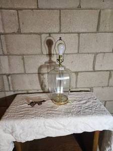 Retro Clear Glass Ginger Jar Lamp