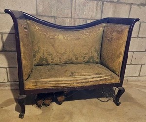 Antique American Empire Settee Bench Frame