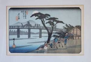 Japanese Woodblock   Nagakubo by Ukiyo-e Artist Utagawa Hiroshige