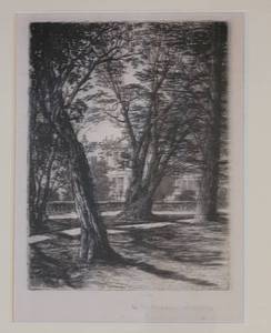Signed Etching  Kensington Gardens by Sir Francis Seymour Haden