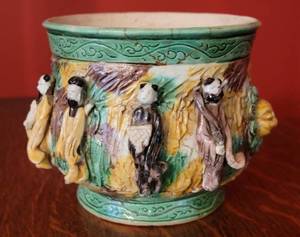 Antique Tao Kauang Chinese Pottery Jar 1821, as