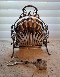 Antique German Clamshell Silver Plated Bun Warmer