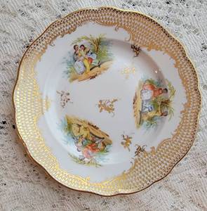 Antique Meissen 19th Century German Rococo Porcelain Plates  11