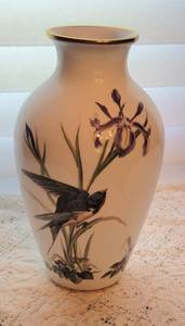 Franklin Porcelain Meadowland Bird Vase by Basil Ede
