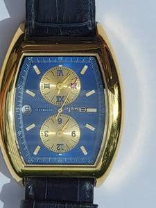 Vintage Eberle Mens Double Dial Wristwatch with Display Cased Movement