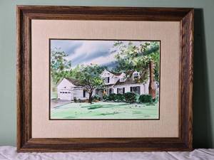 SIGNED Original Minneapolis Home Watercolor by Stacke 1983