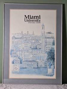 Miami University Ohio Framed Campus Poster Print