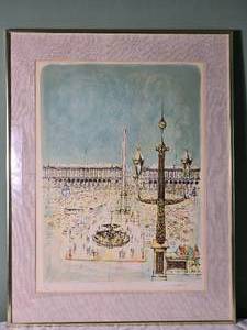 SIGNED Brilliant Fine Art European Landscape Print - Place de la Concorde