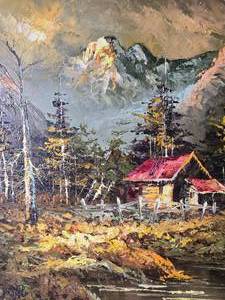 SIGNED Fine Art Landscape Print - David Wade - Mountain Cabin
