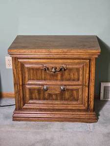 Burlington House Furniture Vintage Hardwood Bedside Table