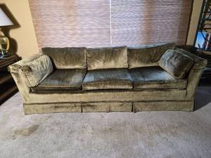 Heritage Upholstered Velvet Sofa