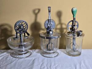 Vintage Hand Crank Mixer Collection Beater Jars