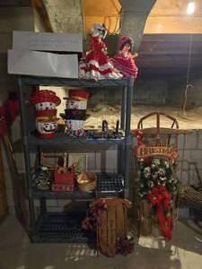 Miscellaneous Christmas Decoration Collection - Sleds  Wreath  Snowman Baskets