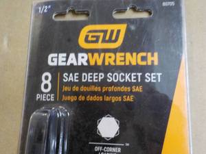 Gear Wrench 8 pc SAE Deep Sockets...