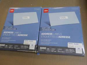 6000 Office Depot 1 x 2 58 Labels...