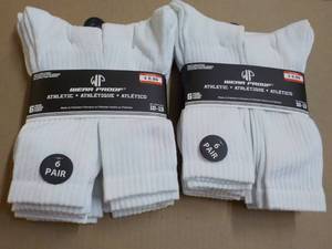 12 pair Wear Proof White Athletic S...