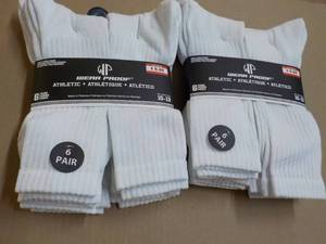 12 pair Wear Proof White Athletic S...