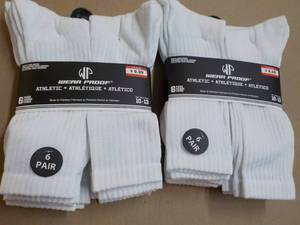 12 pair Wear Proof White Athletic S...
