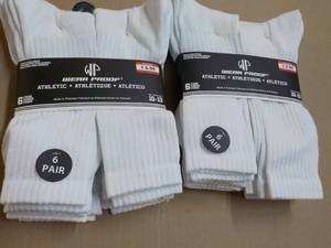 12 pair Wear Proof White Athletic S...