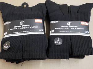 12 pair Wear Proof Black Athletic S...