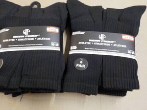 12 pair Wear Proof Black Athletic S...