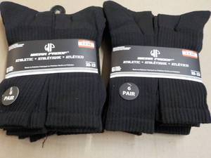 12 pair Wear Proof Black Athletic S...