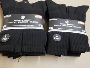 12 pair Wear Proof Black Athletic S...