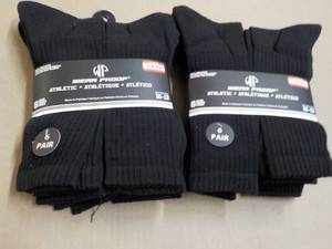 12 pair Wear Proof Black Athletic S...