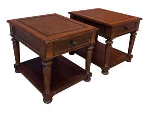 LLR - Vintage Pair of Wooden Accent Tables