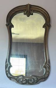 LL - Vintage Carved Wood Frame Wall Mirror