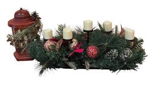 LLR - Festive Centerpiece with Pine Cones and Lantern