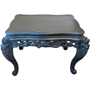 LR - Vintage Japanese Meiji Style Carved Dragon Desk Table
