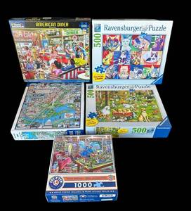 BR1 - White Mountain, Ravensburger & Lionel Jigsaw Puzzle Lot of 5