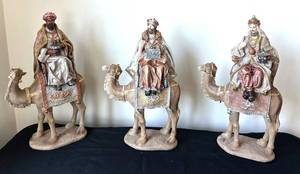 BR1 - Three Kings on Camel Figures 17.5H (Set of 3)