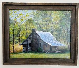 BR1 - W. McFarlin 2006 Original Cabin Landscape Painting
