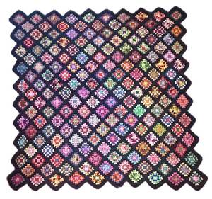 BR1 - Vintage Handmade Crochet Afghan Throw Blanket