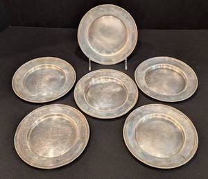 K - Sterling Silver Vintage 6-inch Dishes (Lot of 6)