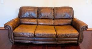K - Brown Leather Sofa by Superb Creation Ltd.