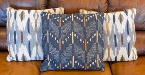 K - Set of Three Decorative Down Filled Accent Pillows